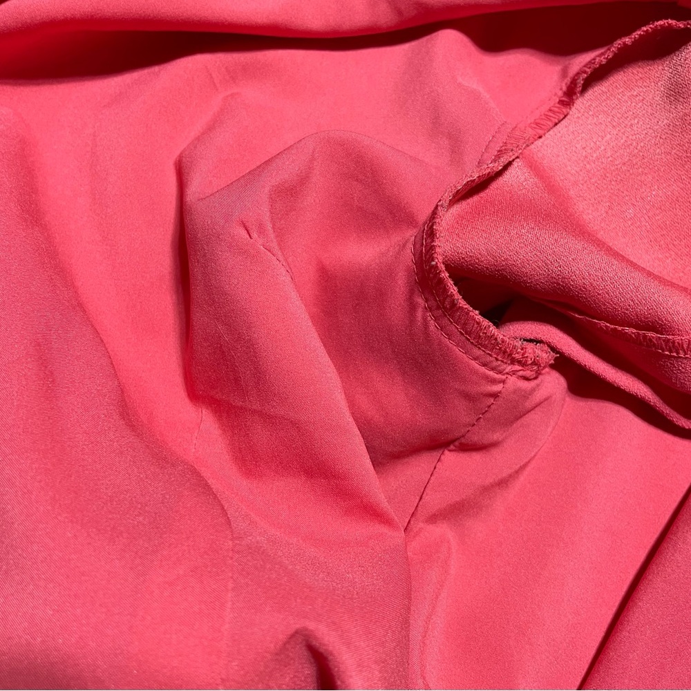 #0122 Banana Republic Coral Zipper Back Romper w/Pockets -2P - Picture 6 of 8